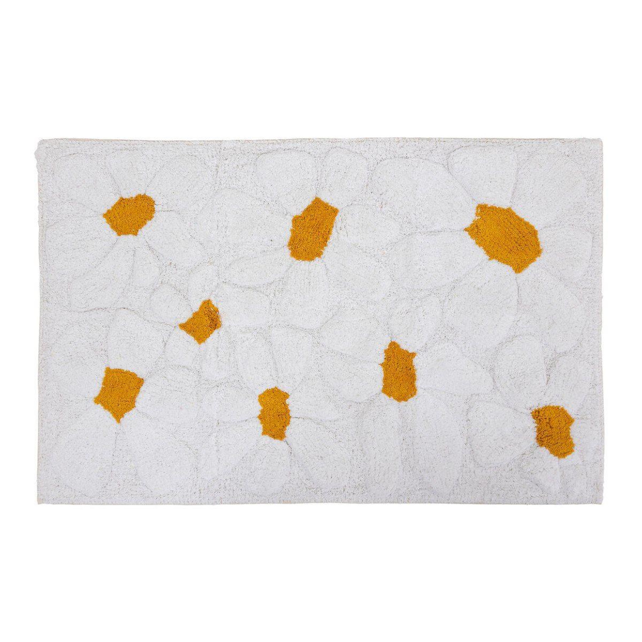 ATMOSPHERA Tapis déco tufté  daisy  60x90cm blanc