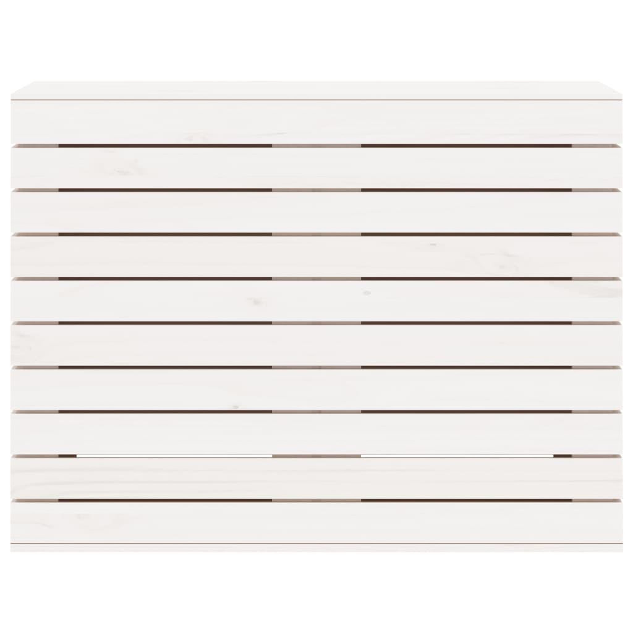 Voir la diapositive 5 : VIDAXL Panier a linge blanc 88,5x44x66 cm bois massif de pin