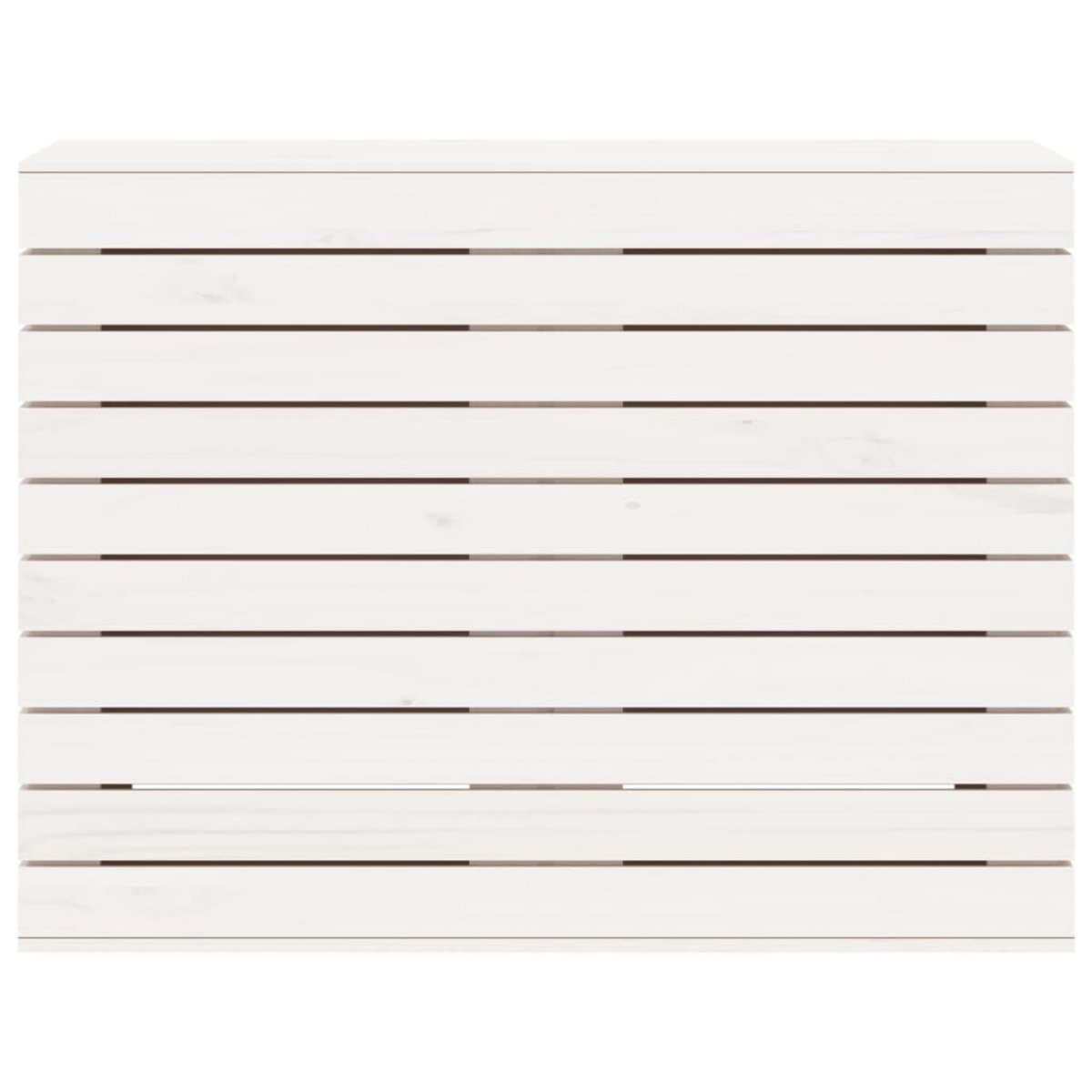 VIDAXL Panier a linge blanc 88,5x44x66 cm bois massif de pin