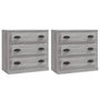 Voir la diapositive 2 : VIDAXL Buffets 2 pcs sonoma gris bois d'ingenierie