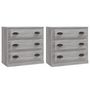 Voir la diapositive 2 : VIDAXL Buffets 2 pcs sonoma gris bois d'ingenierie