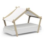 Habitat et Jardin Lit cabane surélevé enfant   Lodge   - 70 x 140 cm - Blanc mat