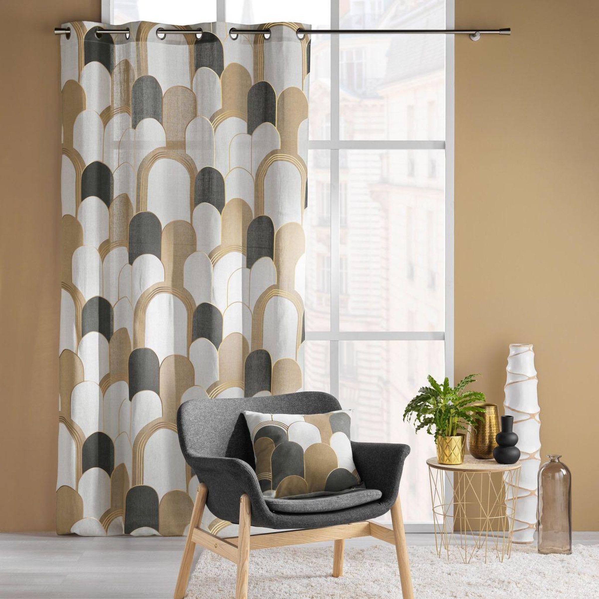 Voir la diapositive 4 : Douceur d'Intérieur Coussin déco imprimé  denali  45x45cm multicolore