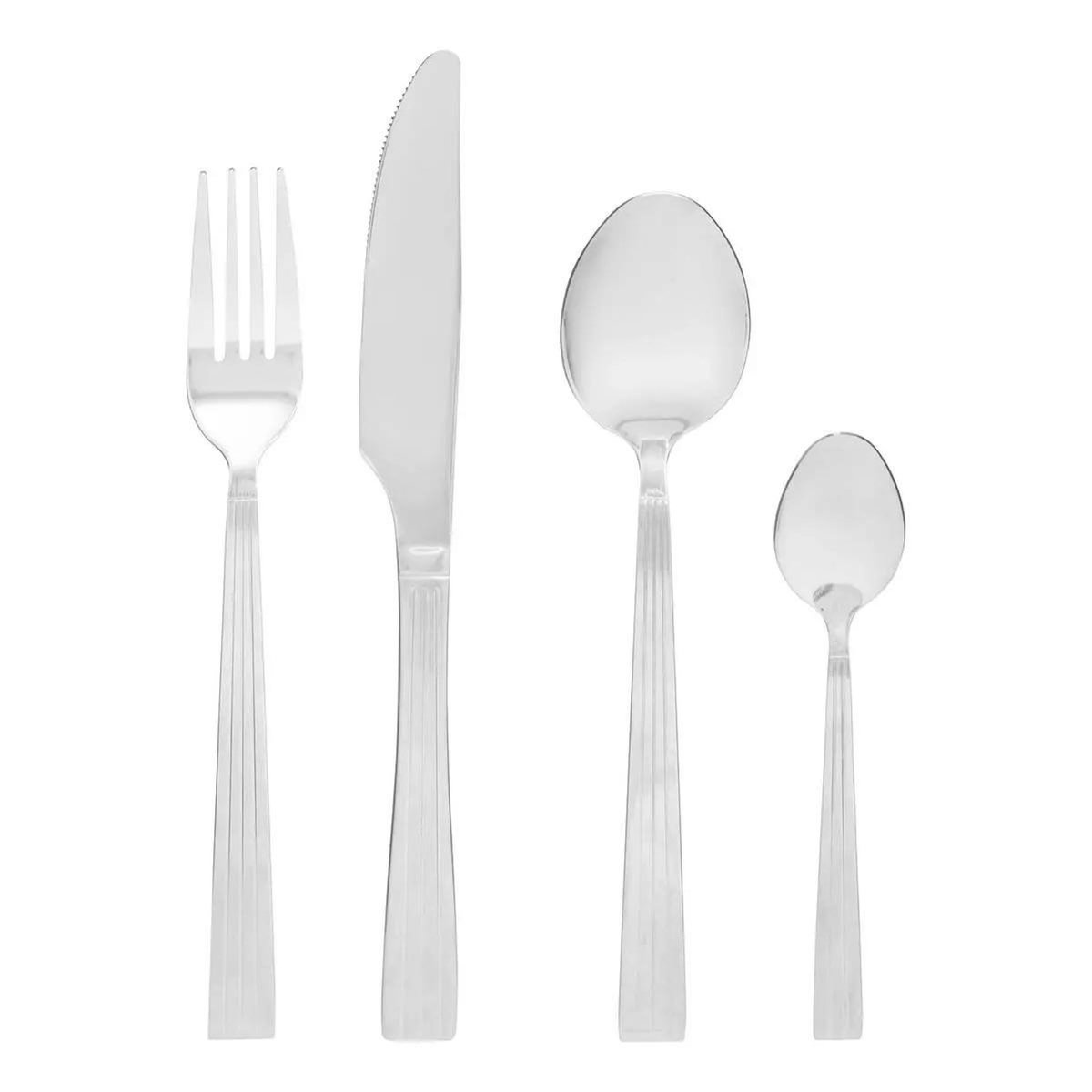 SECRET DE GOURMET Ménagère 24 Pièces en Inox  Alice  22cm Argent
