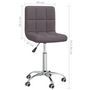 Voir la diapositive 6 : VIDAXL Chaise pivotante de salle a manger Taupe Tissu
