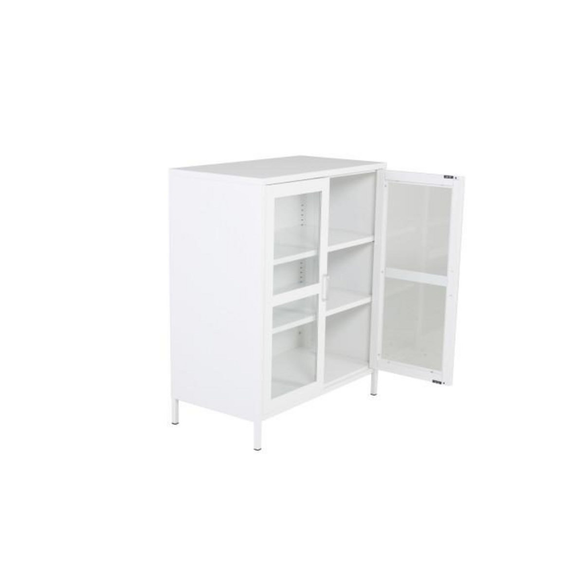Paris Prix Vitrine 2 Portes  Acero  97cm Blanc