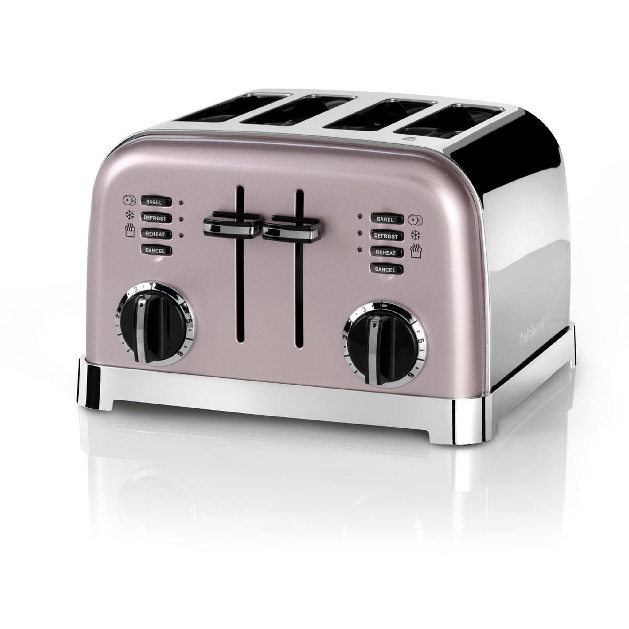 Voir la diapositive 1 : Cuisinart Grille-pain 4 fentes 1800w rose vintage - cpt180pie
