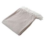 TOILINUX Plaid jacquard VESPER. Coloris disponibles : Gris, Beige