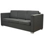 Voir la diapositive 2 : VIDAXL Canape a 3 places Tissu Gris fonce