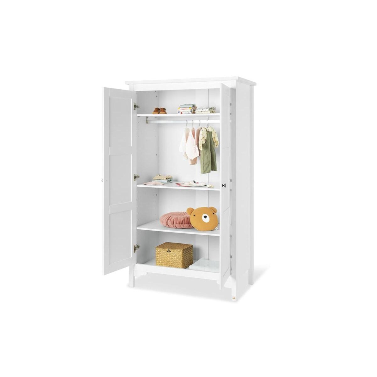 Pinolino Armoire Chalet avec 2 portes blanche