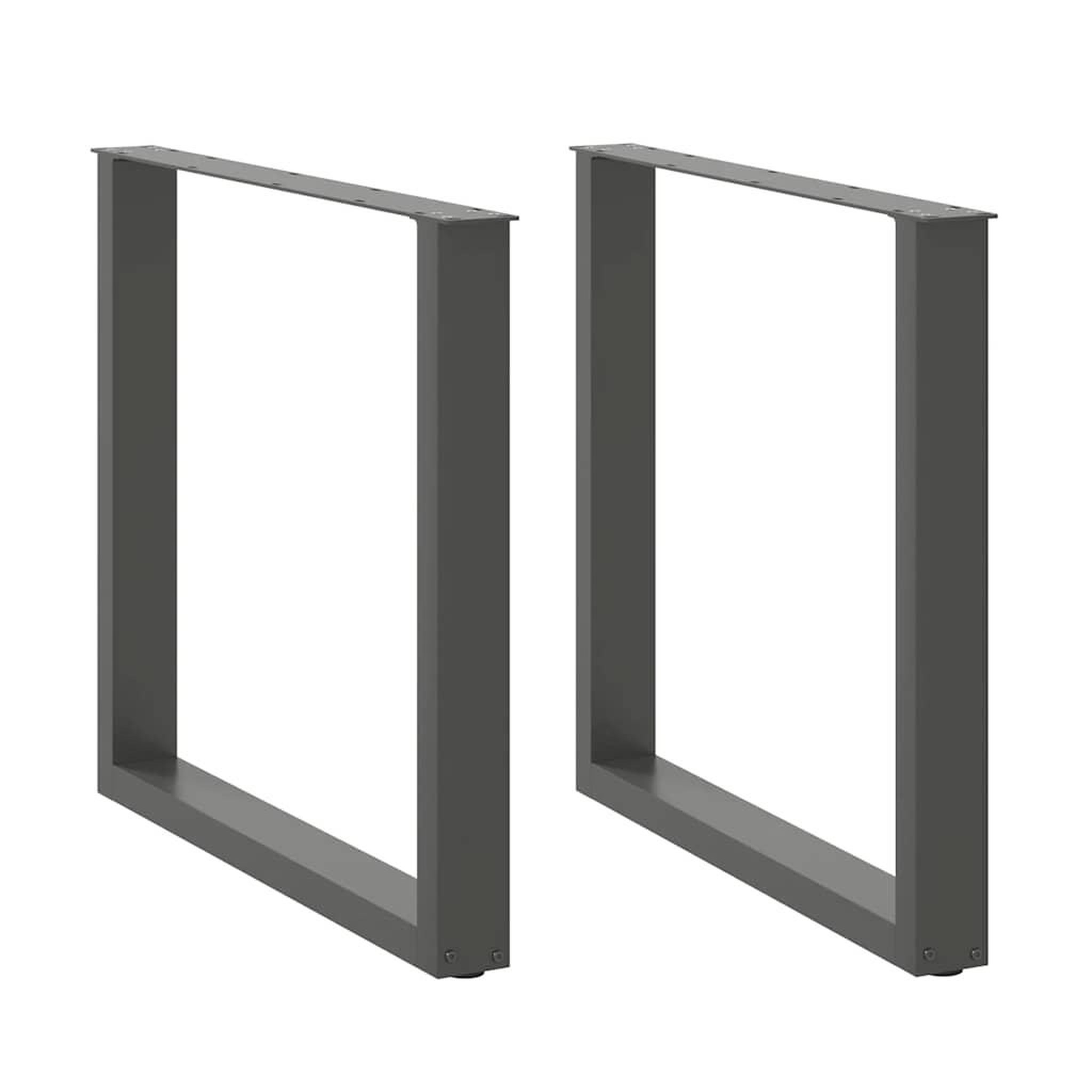 VIDAXL Pieds de table a manger forme de U 2 pcs 90x(72-73) cm acier
