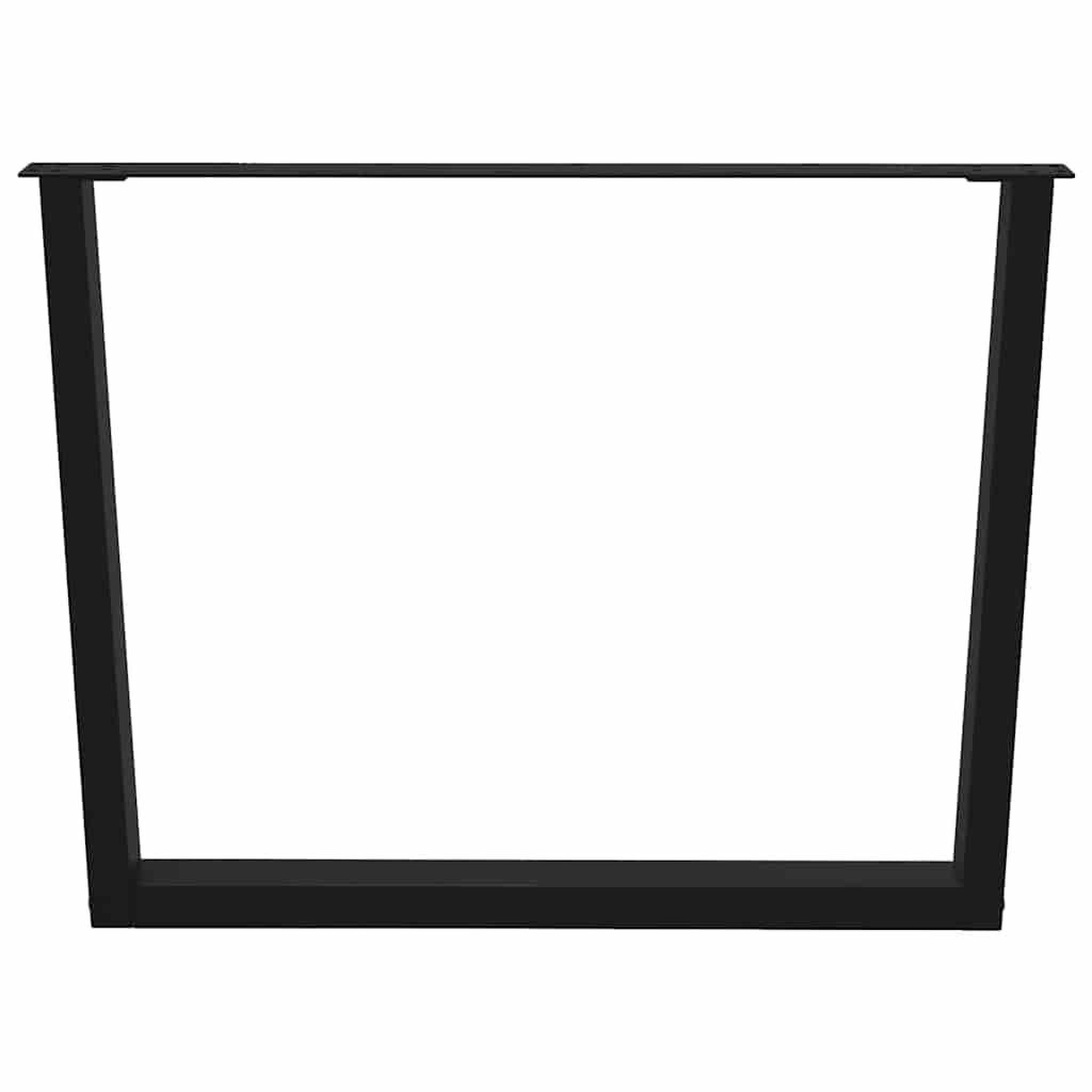 Voir la diapositive 5 : VIDAXL Pieds de table a manger forme de V 2 pcs noir 100x(72-73,3) cm