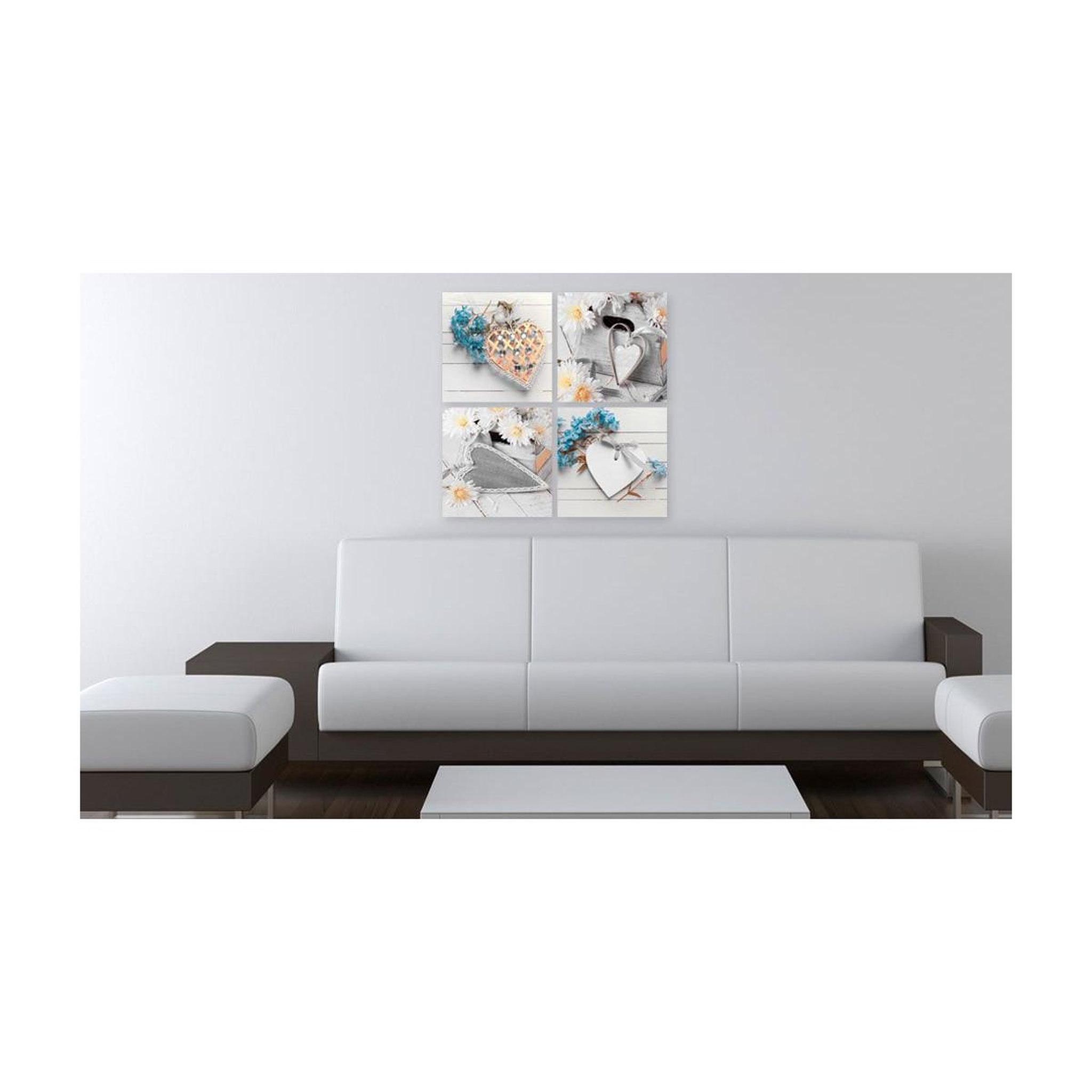 Voir la diapositive 2 : Paris Prix Tableau imprimé  flowers & hearts
