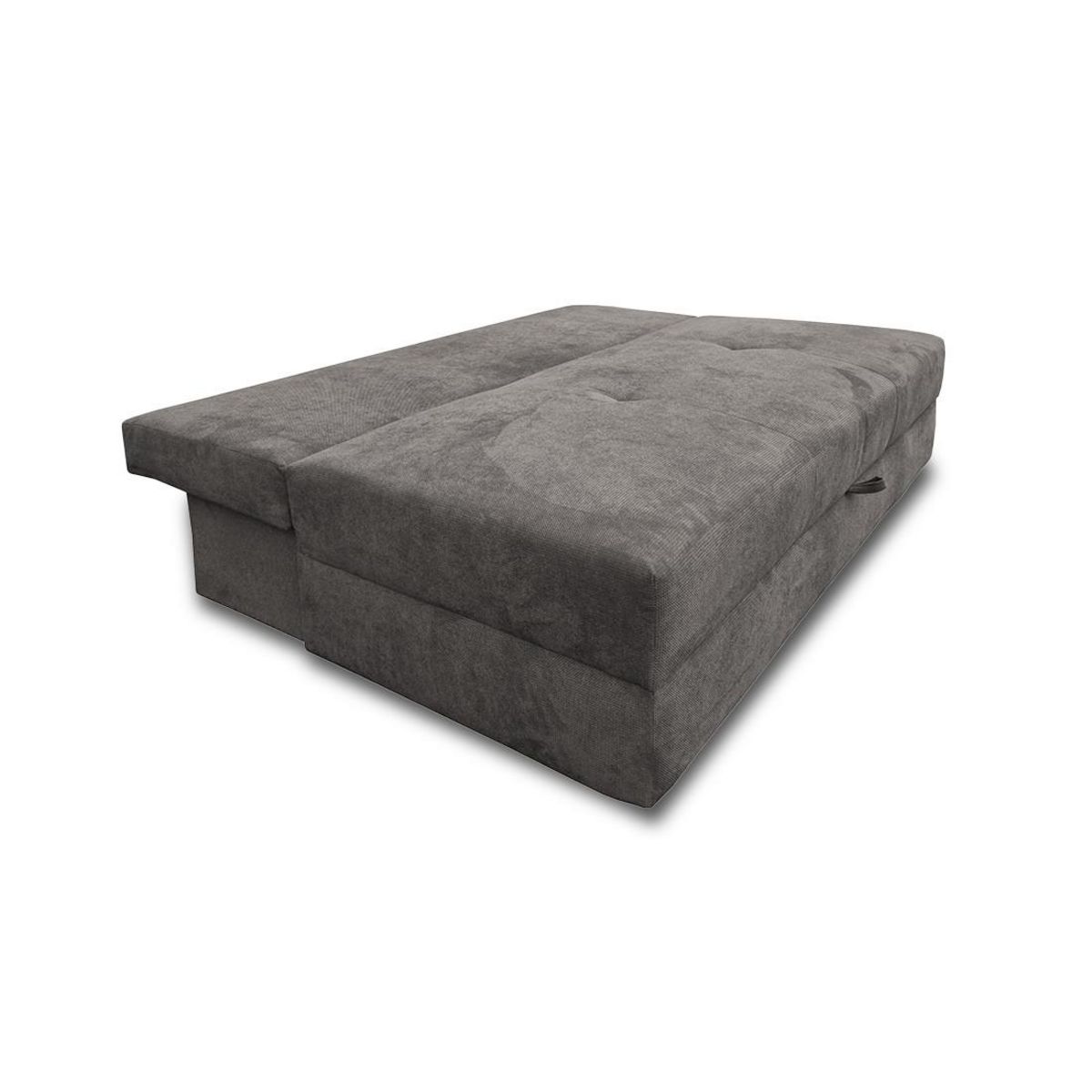 BEST MOBILIER Lucina - canapé droit 3 places - convertible avec coffre - en velours