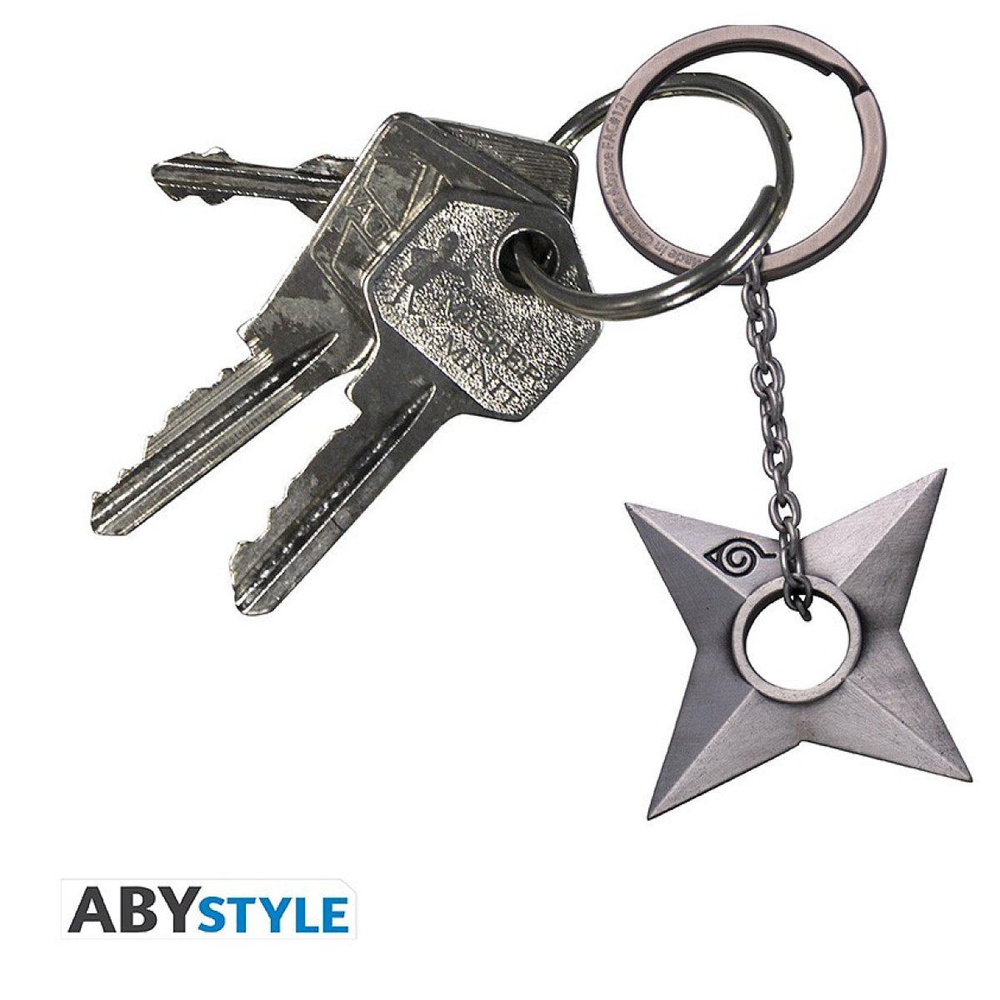 Voir la diapositive 2 : ABYstyle Porte clés naruto shuriken de konoha