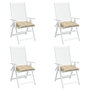 Voir la diapositive 4 : VIDAXL Coussins de chaise lot de 4 beige 50x50x7 cm tissu oxford