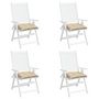 Voir la diapositive 4 : VIDAXL Coussins de chaise lot de 4 beige 50x50x7 cm tissu oxford