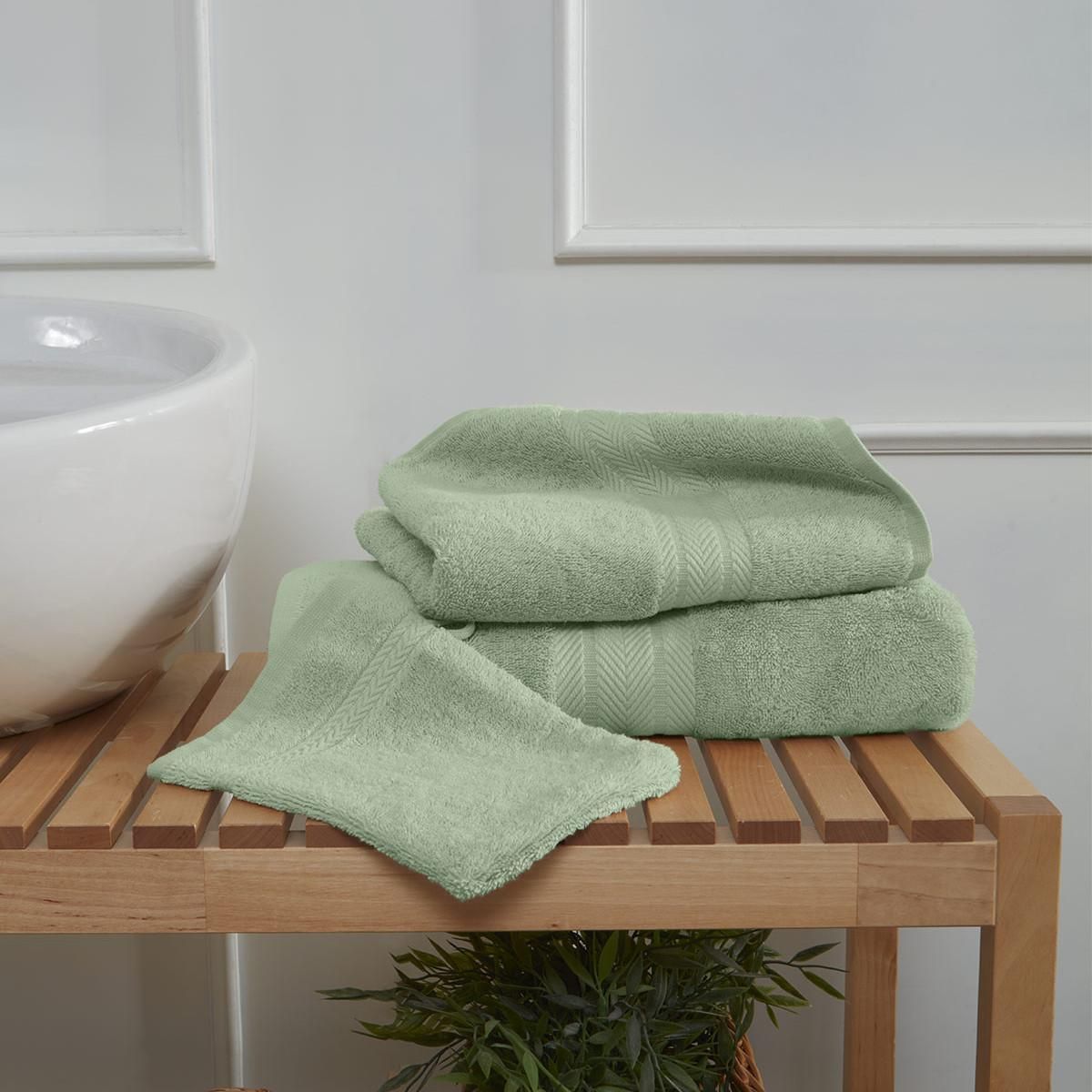 Sensei Maison Ensemble de bain 3 pièces (1 drap de bain + 1 serviette de toilette + 1 gant) LUXURY