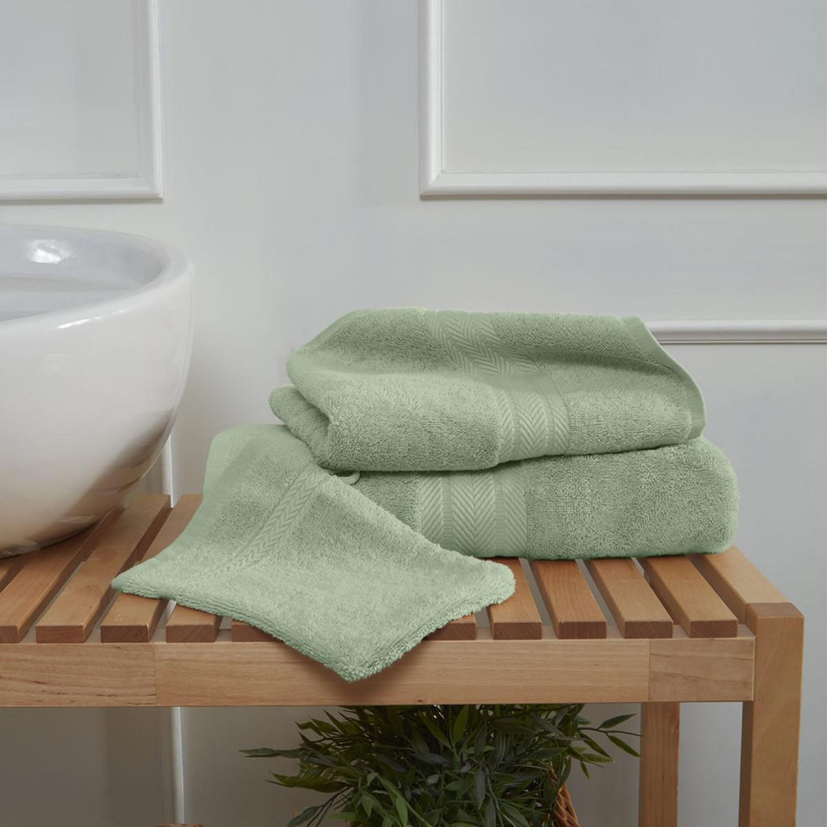 Sensei Maison Ensemble de bain 3 pièces (1 drap de bain + 1 serviette de toilette + 1 gant) LUXURY