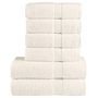 Voir la diapositive 1 : VIDAXL Ensemble de serviettes de qualité supérieure SOLUND 6 pcs crème
