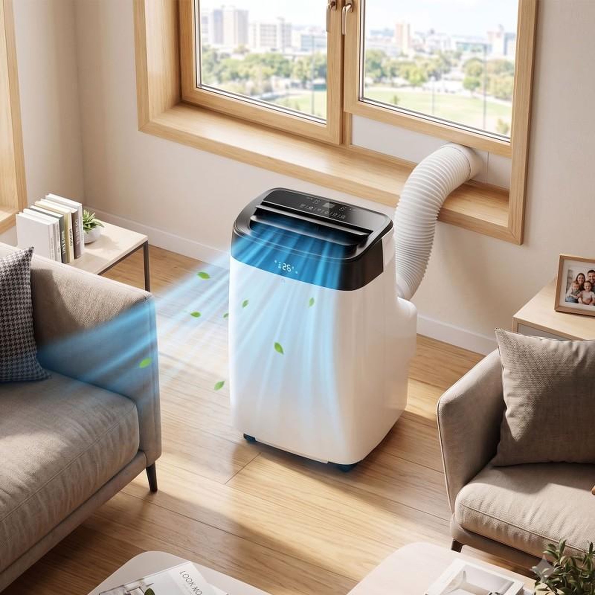 Voir la diapositive 2 : Daitsu Climatiseur portable - 2,6 kw - wifi intégré - classe a