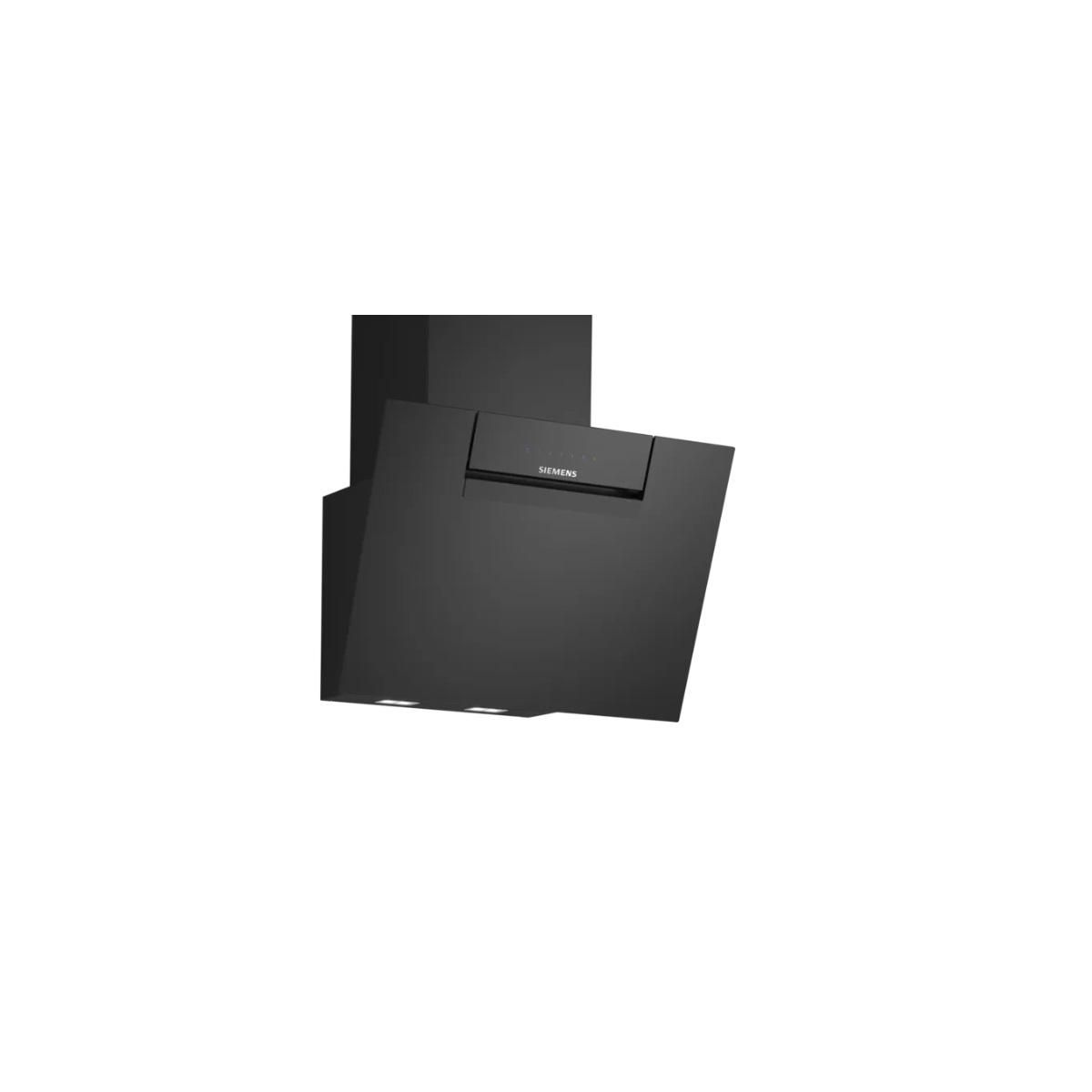 Siemens Hotte décorative inclinée 60cm 768m3/h noir - LC67KFN60