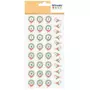 Artemio 36 stickers ronds calendrier de l'Avent - couronnes