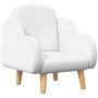 Voir la diapositive 1 : HOMCOM Fauteuil enfant design scandinave nuage - piètement PP aspect bois clair tissu polaire blanc