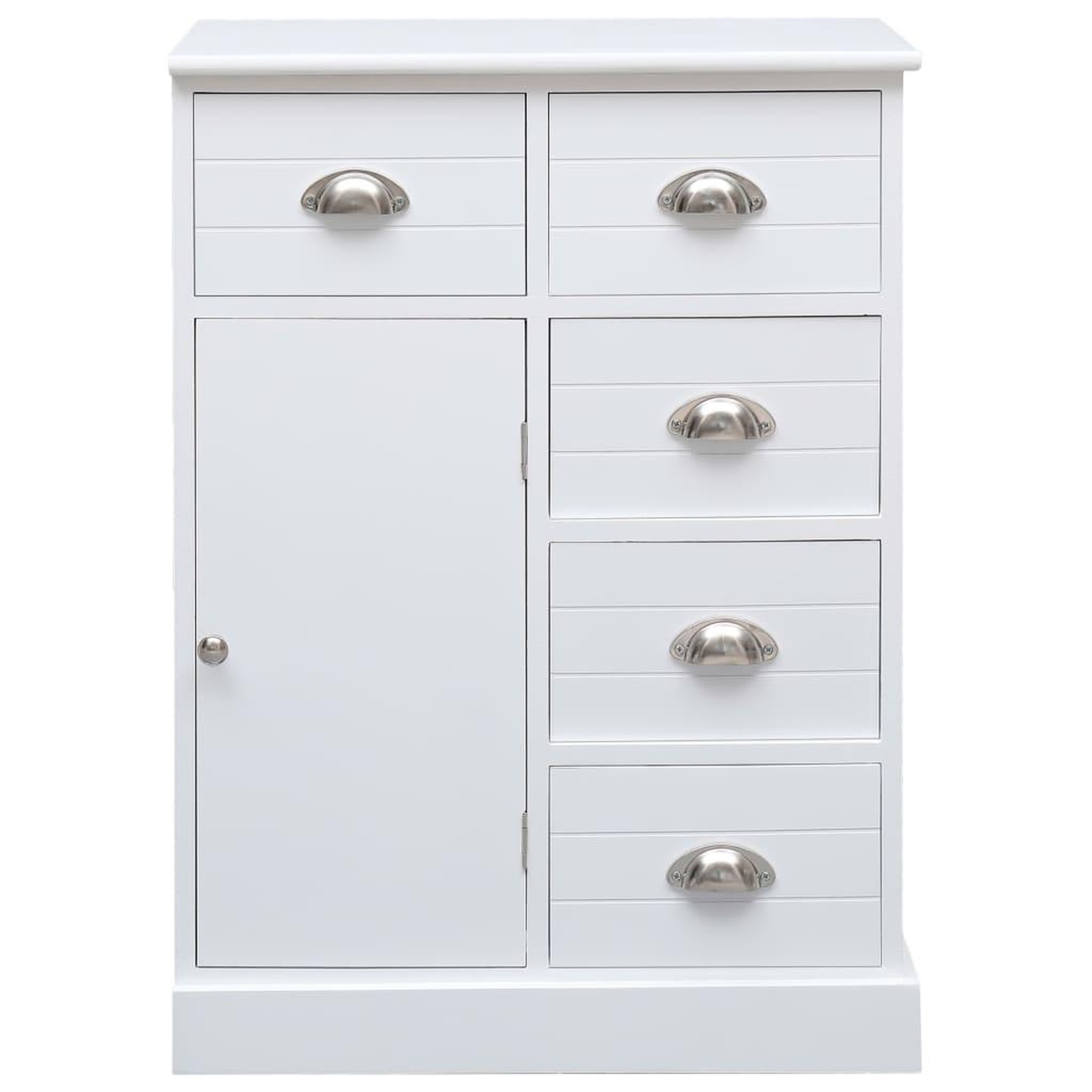 Voir la diapositive 5 : VIDAXL Buffet avec 10 tiroirs Blanc 113x30x79 cm Bois