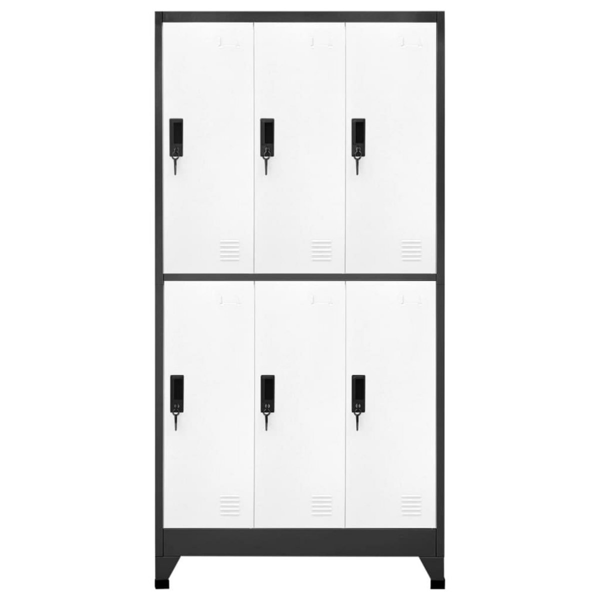 VIDAXL Armoire a casiers Anthracite et blanc 90x45x180 cm Acier