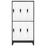 Voir la diapositive 2 : VIDAXL Armoire a casiers Anthracite et blanc 90x45x180 cm Acier