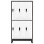 Voir la diapositive 2 : VIDAXL Armoire a casiers Anthracite et blanc 90x45x180 cm Acier