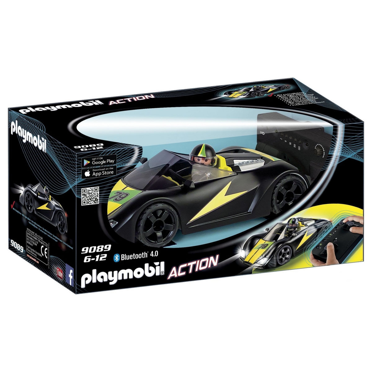 PLAYMOBIL 9089 - Action - Voiture de course noire