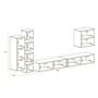Voir la diapositive 4 : Paris Prix Ensemble Meuble TV  Switch XXVI  320cm Blanc & Naturel