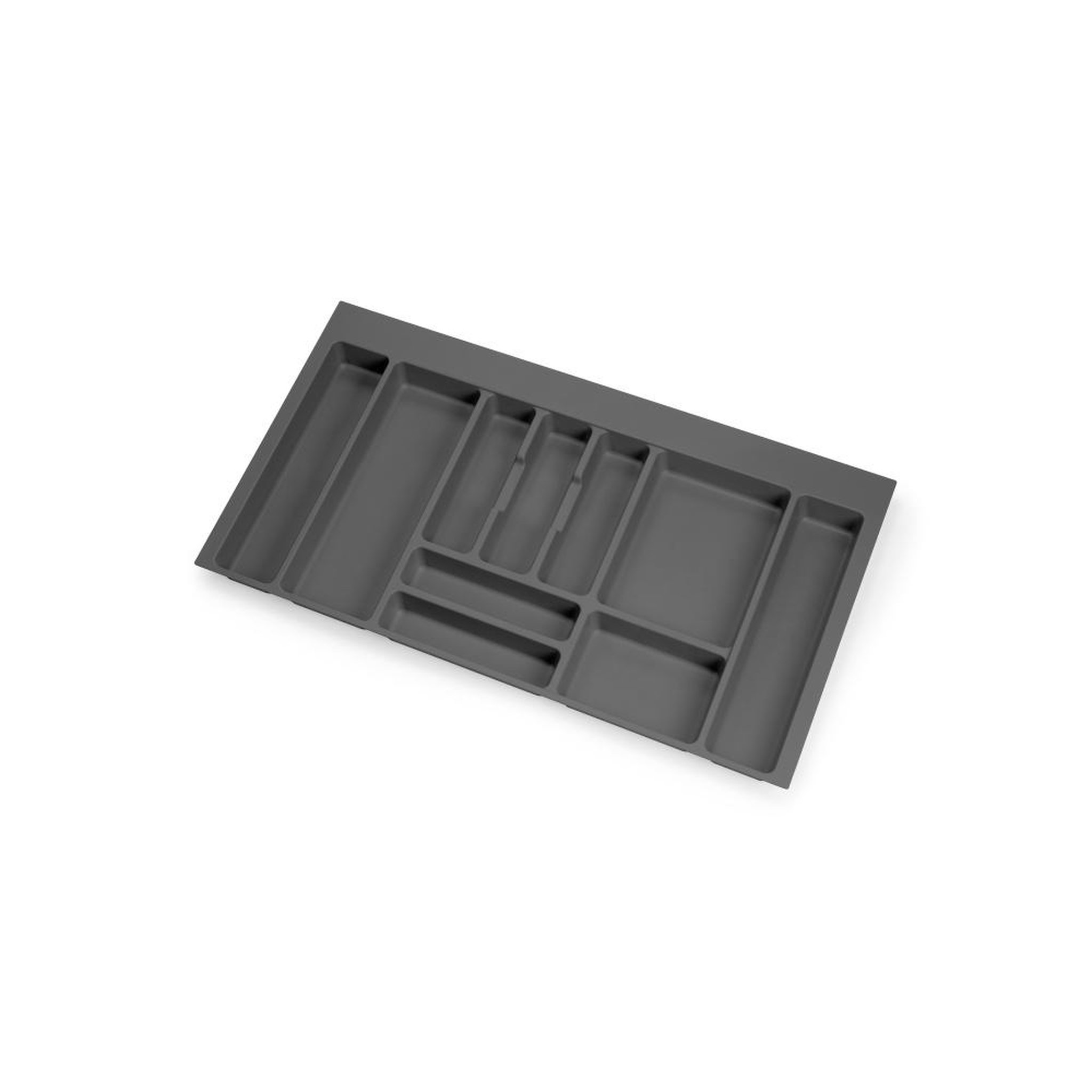 EMUCA SRL Range-couverts Optima pour tiroir universel -  module 900mm -  Plastique -  Gris antracite