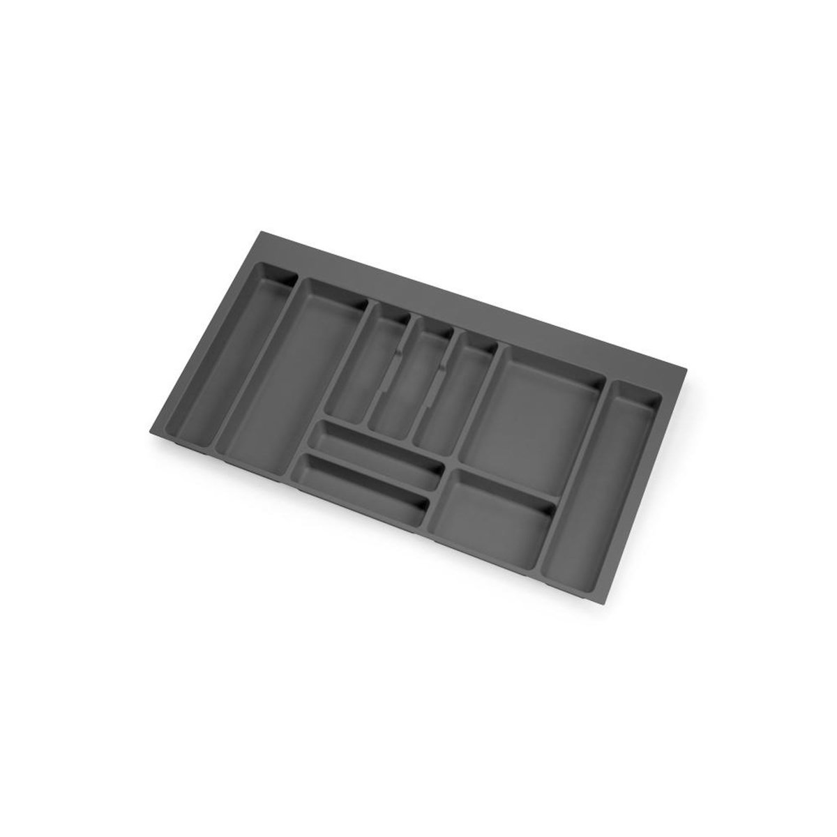 EMUCA SRL Range-couverts Optima pour tiroir universel -  module 900mm -  Plastique -  Gris antracite