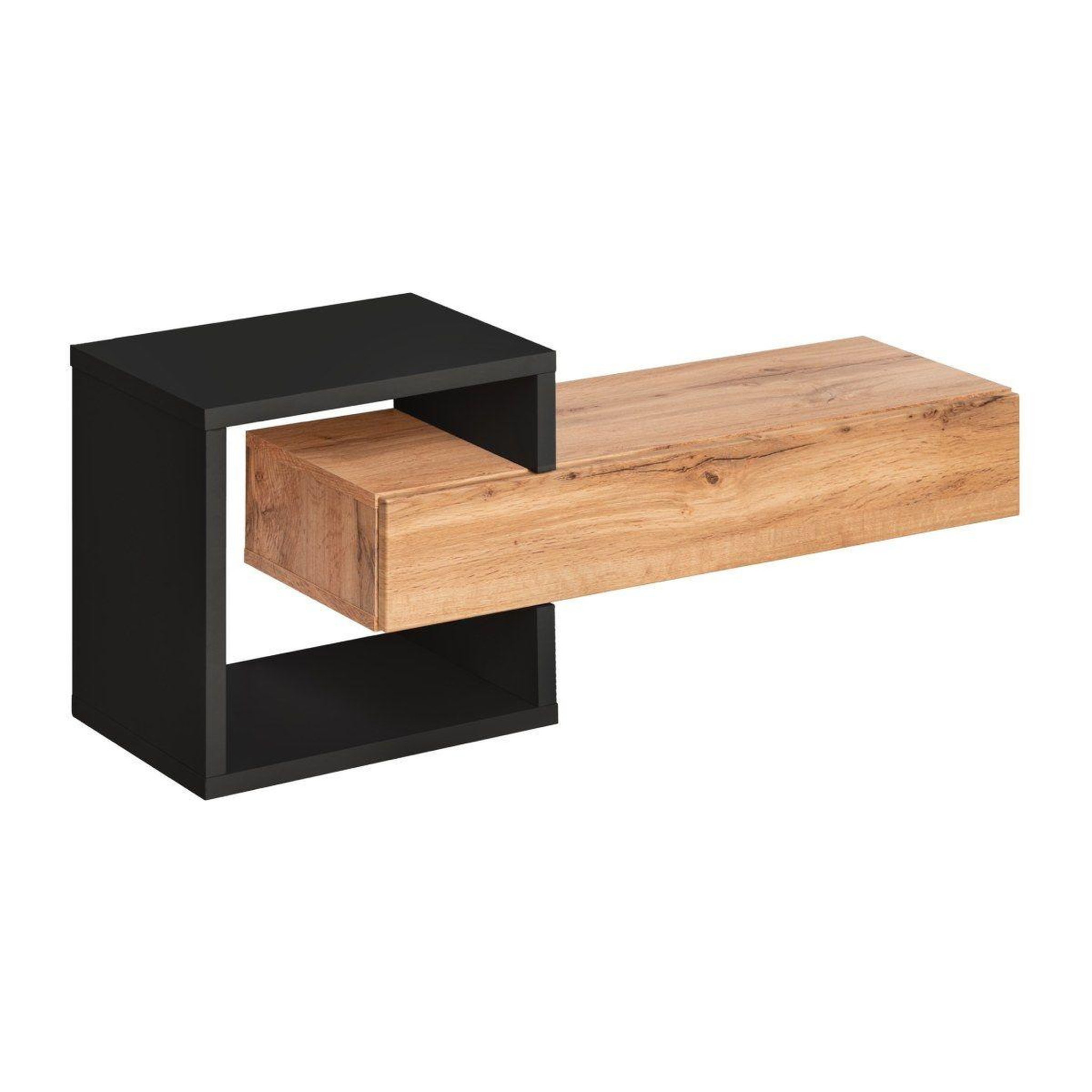Paris Prix Étagère murale & tiroir  easy  100cm noir