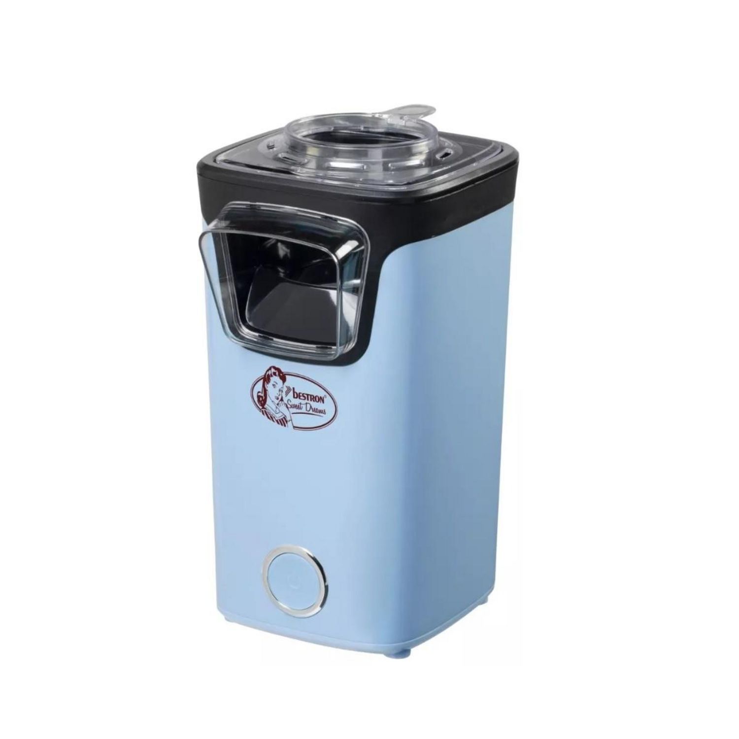 Bestron Machine à pop-corn à air chaud pour réaliser jusqu'à 50 g de pop- corn, Sweet Dreams, 1200 W, Bleu