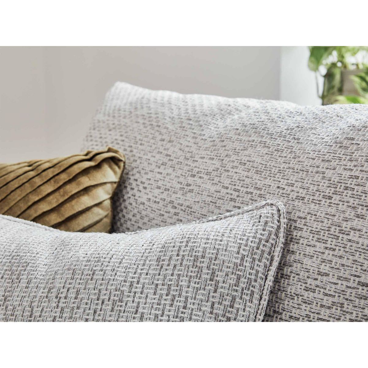 BEST MOBILIER Opale - canapé panoramique en u - 7 places - convertible - avec coffre - en tissu et simili