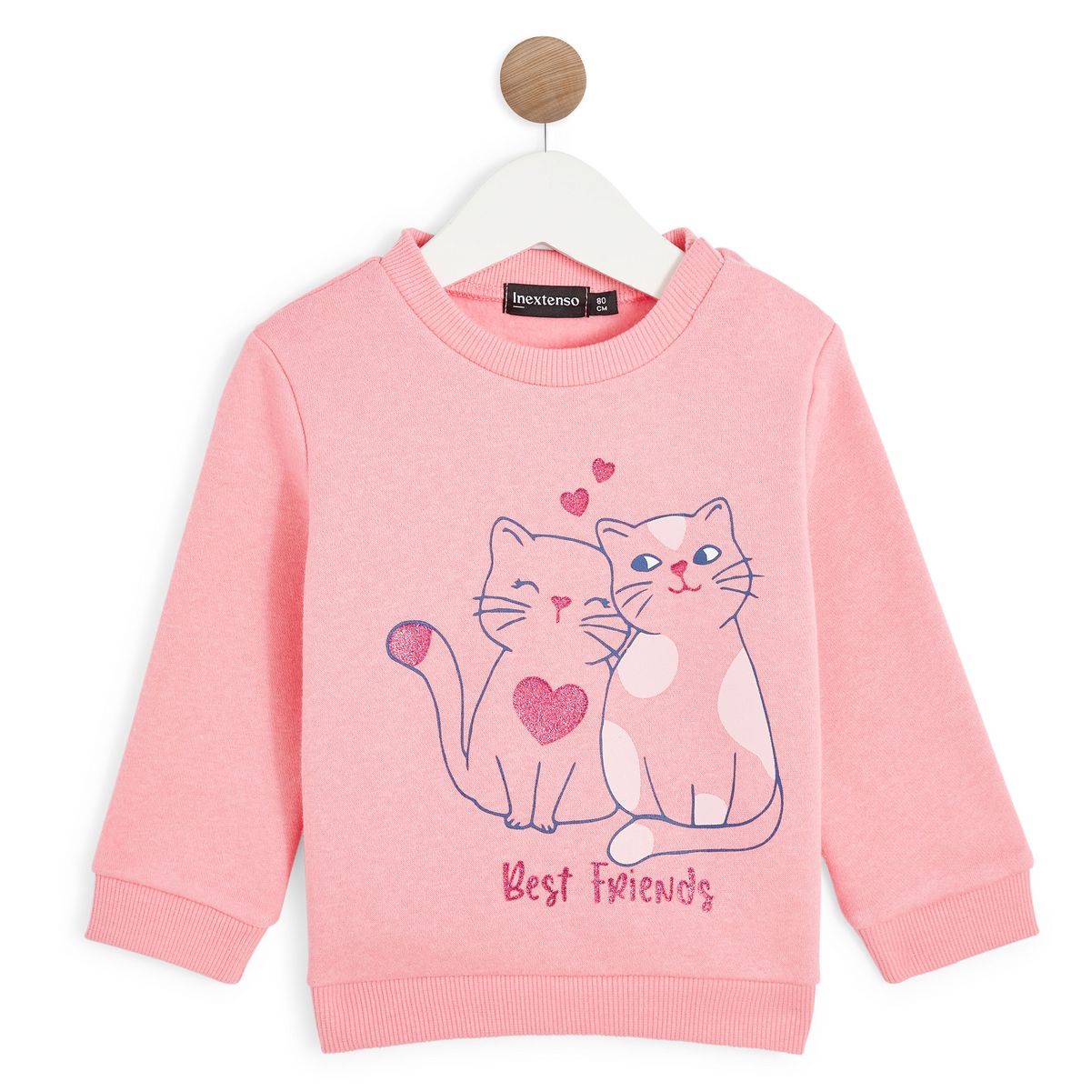 INEXTENSO Sweat à col rond en molleton bébé fille