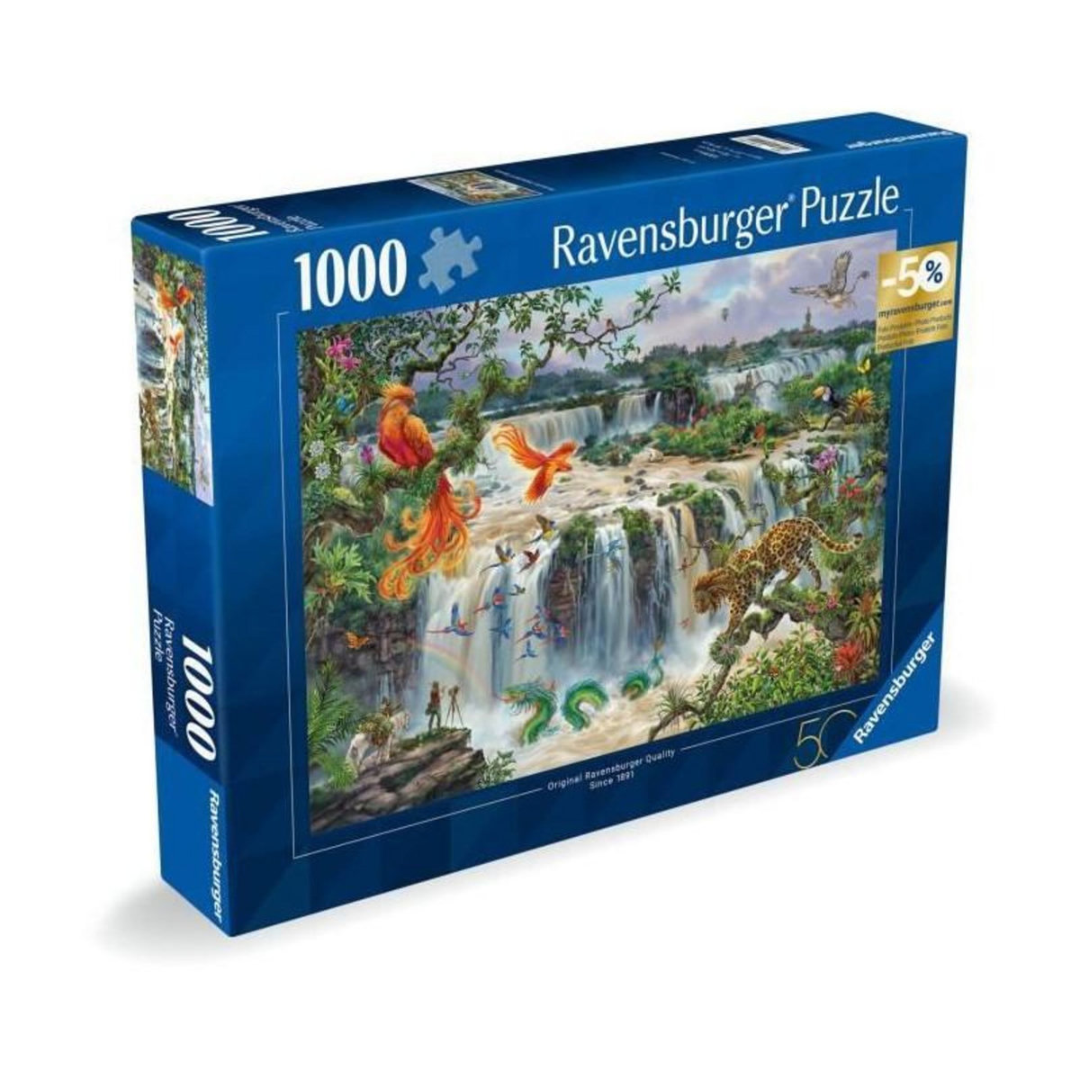 RAVENSBURGER Puzzle 1000 pieces, Chutes d'eau, Adultes&enfants des 14 ans, Puzzle de qualité supérieure, 12000853, Edition 50 ans, Ravensbu