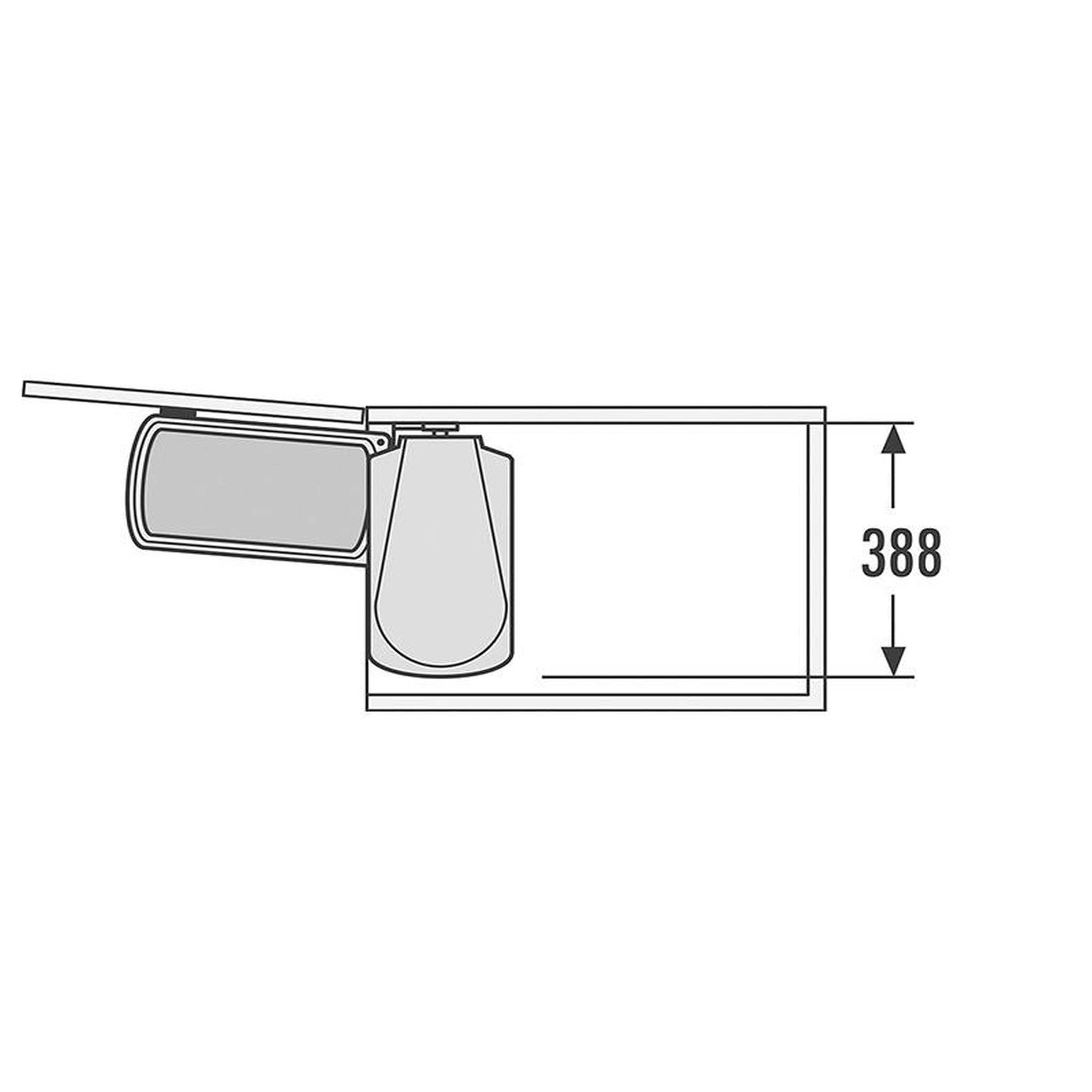Voir la diapositive 4 : HAILO Poubelle encastrable pour porte battante 18l hailo as uno