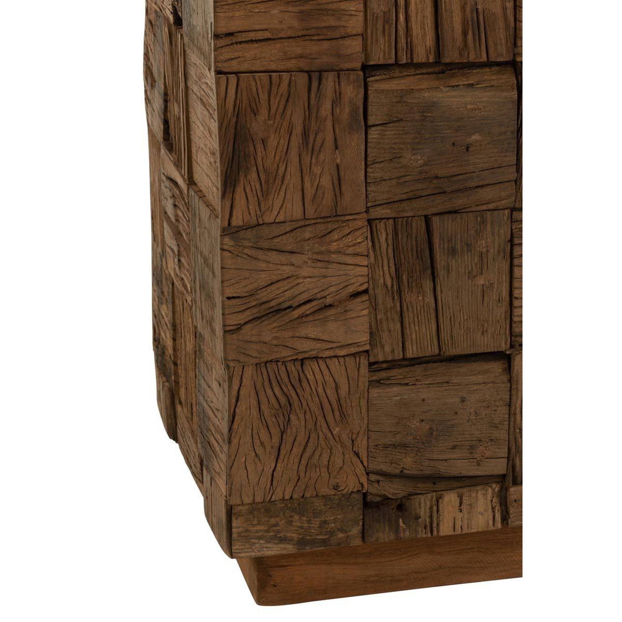 Voir la diapositive 3 : J-LINE Sellette déco en bois  evasion  60cm marron