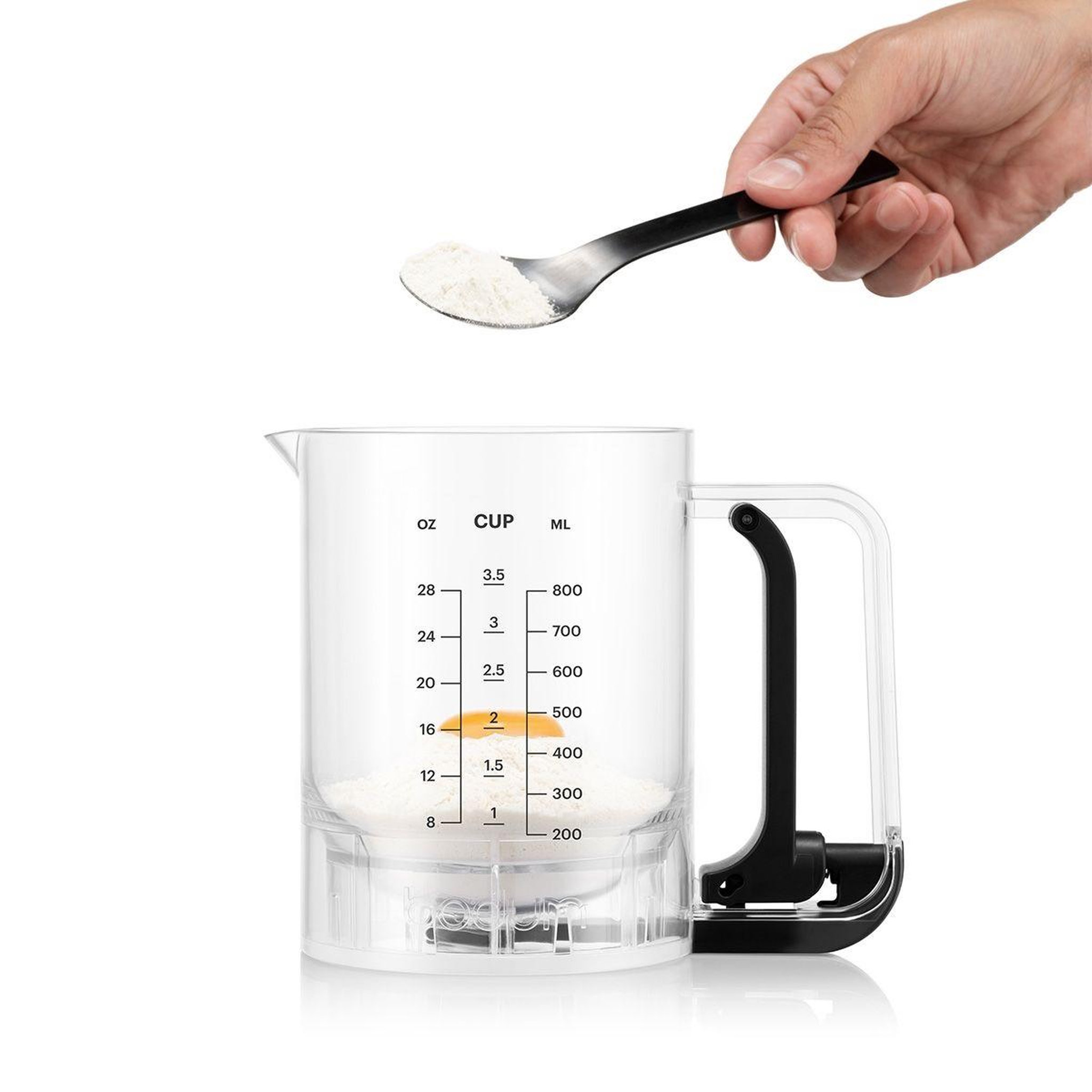 Voir la diapositive 3 : Bodum Distributeur et mélangeur de pâte à crêpes noir - 12108-01