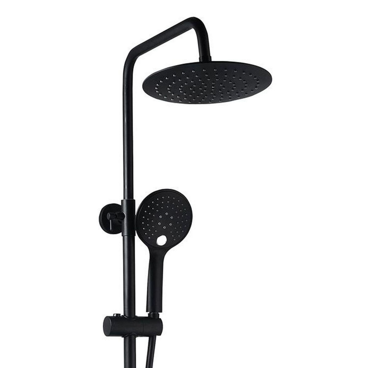 ALLIBERT Colonne de douche réglable en hauteur et robinet thermistatique - Noir