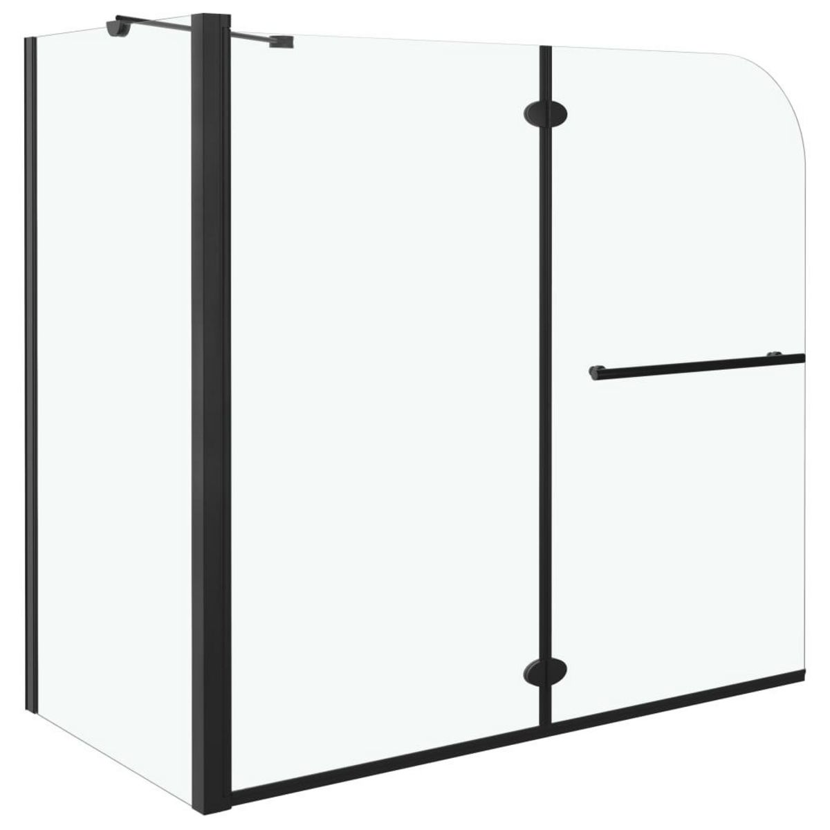 VIDAXL Cabine de douche pliante ESG 120x68x130 cm noir
