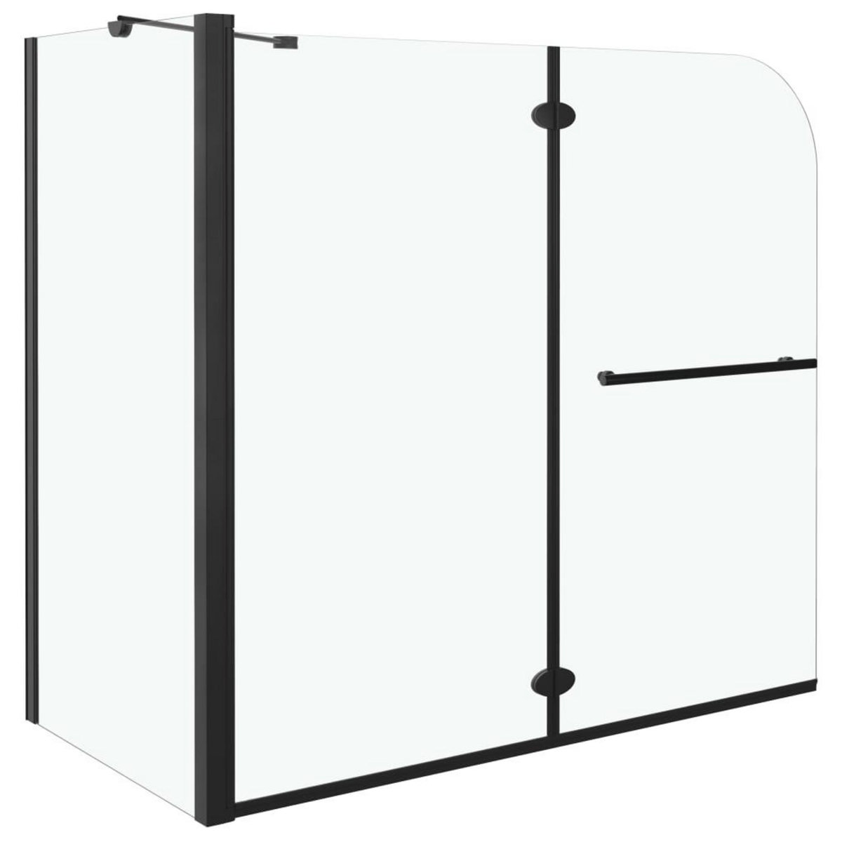 VIDAXL Cabine de douche pliante ESG 120x68x130 cm noir