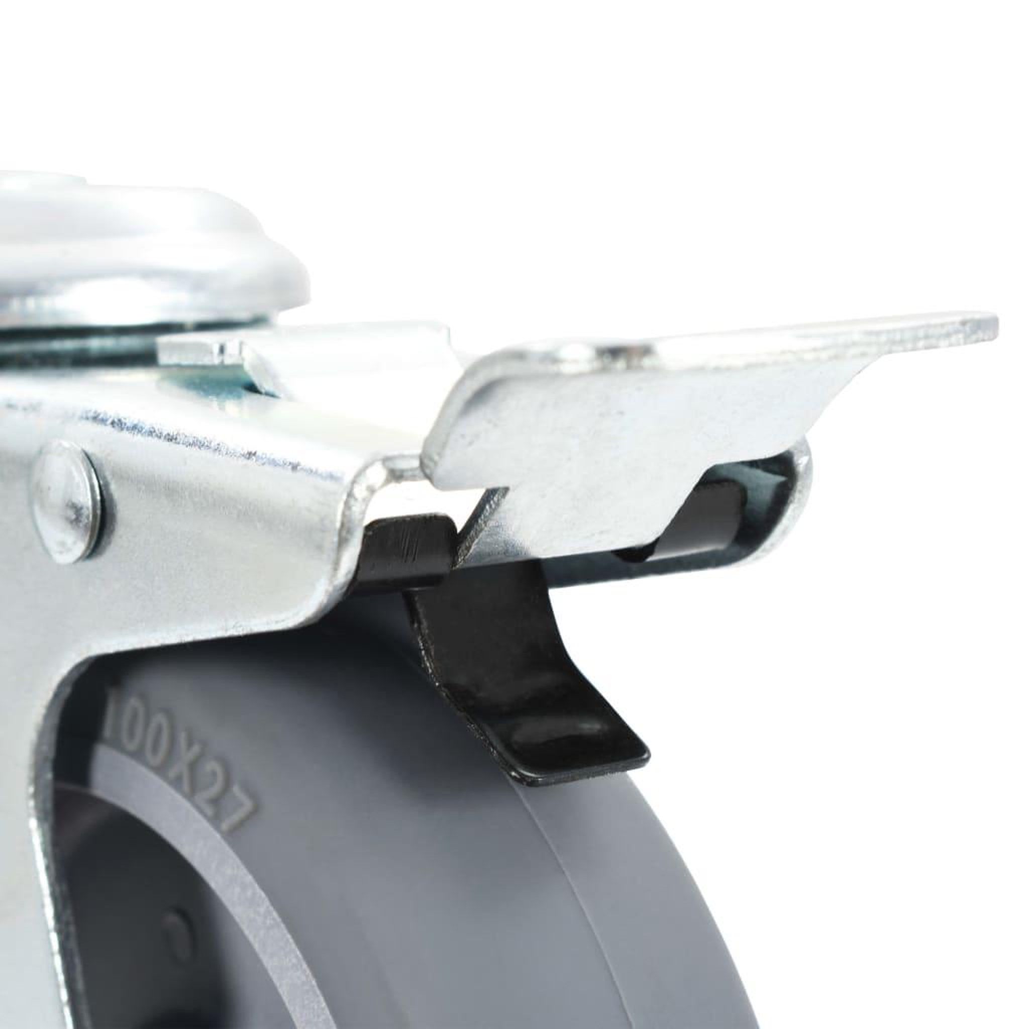 Voir la diapositive 5 : VIDAXL 12 pcs Roulettes pivotantes a trou de boulon 100 mm