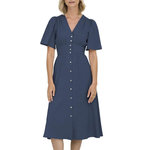 JACQUELINE DE YONG Robe Bleu Femme JDY Nora 2/4 Midi. Coloris disponibles : Bleu