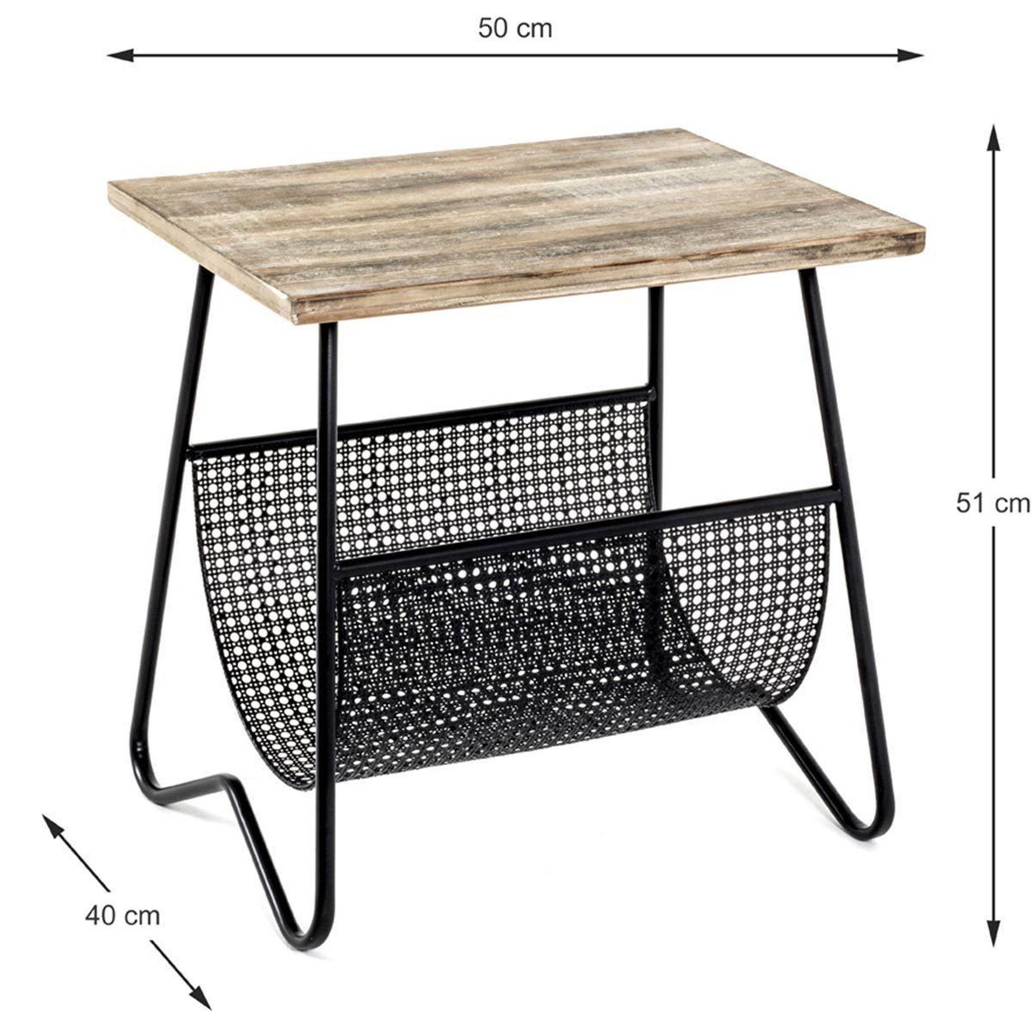 Voir la diapositive 5 : Paris Prix Table d'appoint design  porte revues  51cm noir